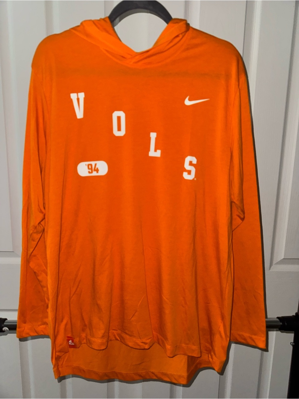 Nike Orange VOLS Performance Hoodie with White Logo